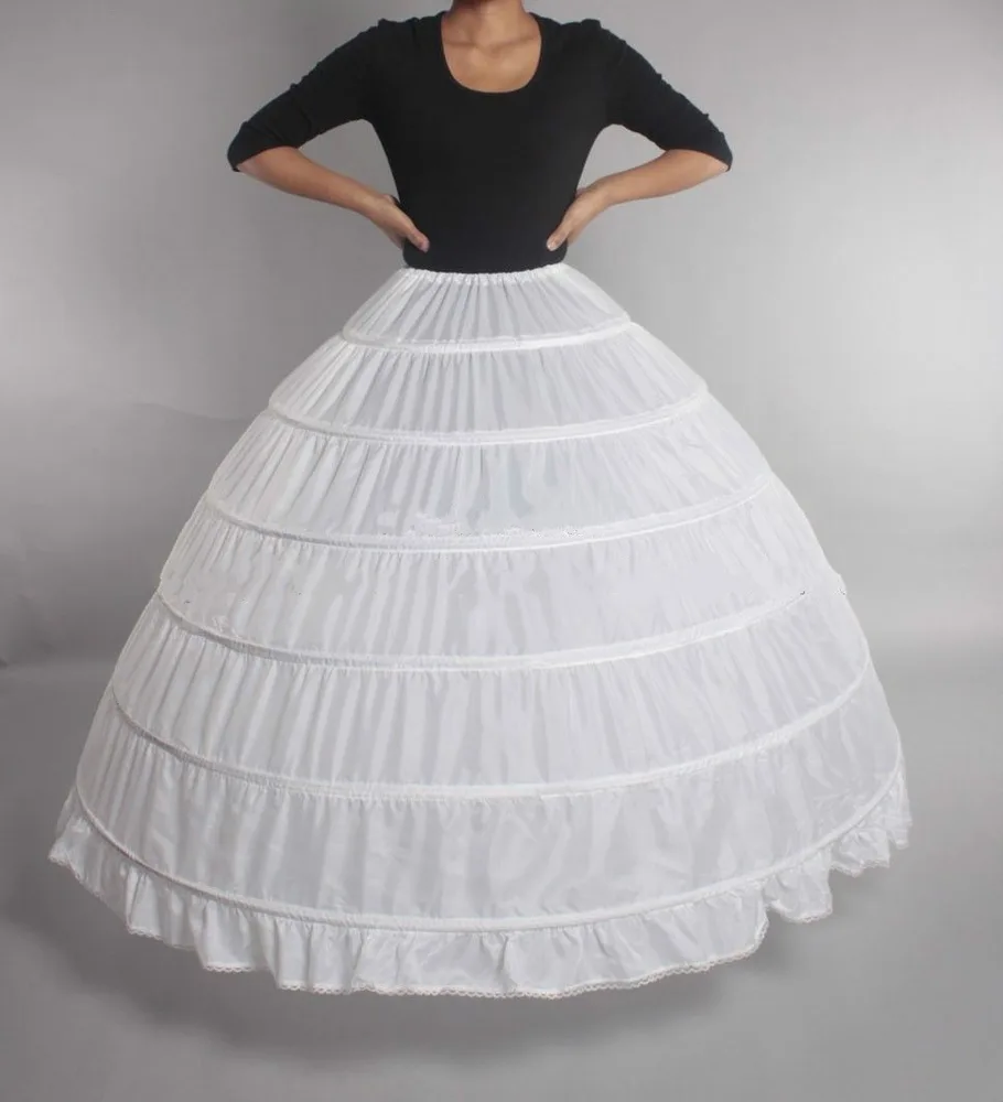 Mengsutang Regular Size Wedding Petticoat Crinoline Slip Prom Underskirt Fancy Bridal Dress Hoop Slips - H