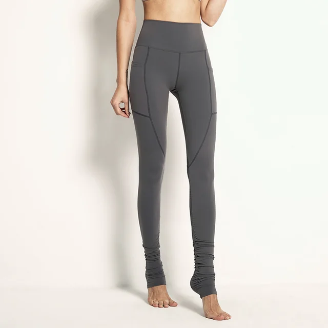COLORVALUE Excellent Quality Tummy Control Gym Leggings Black Stirrup Leggins Sport Women Fitness High Waist Yoga Pants Grey - Shop at LoveMi