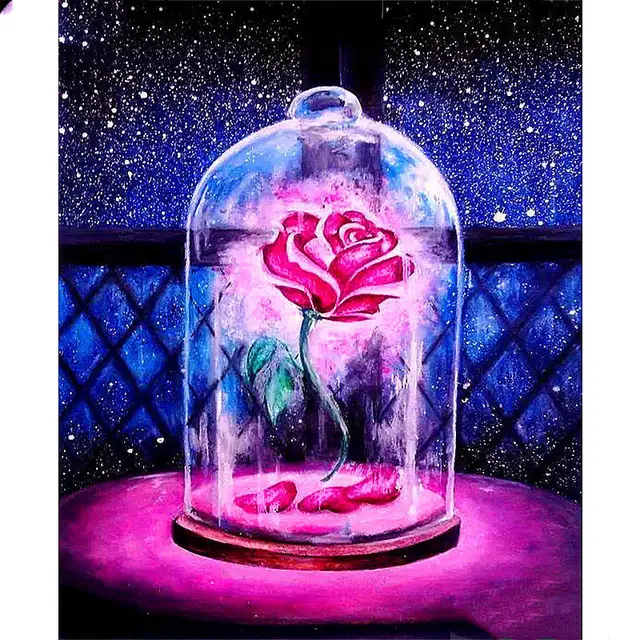 Diamond Painting Rose 3D Embroidery Cross Stitch 5D Home Decoration Round Diamond - Shop at LoveMi