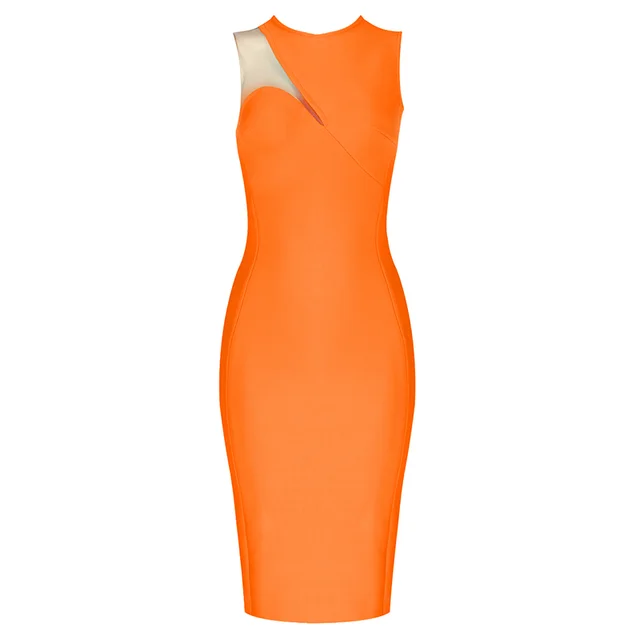 Sexy Temperament Women'S Suspender Type Sleeveless V Neck Dress Orange - Shop at LoveMi