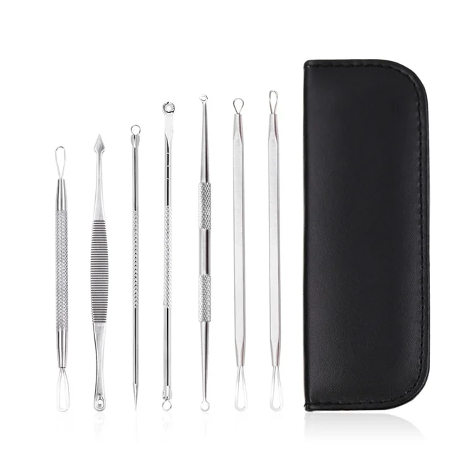 Acne Picking Acne Needle Set to Remove Blackhead Needles Silver Seven Piece Suit - Shop at LoveMi