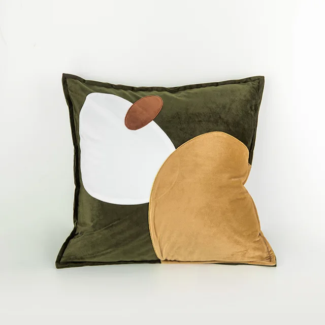 Pillowcase Nordic Style Geometric Contrast Color Sofa Pillowcase Green - Shop at LoveMi