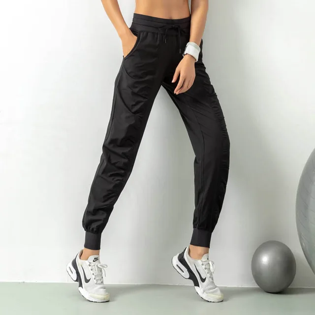Sports Pants Women Loose Leggings Pants Running Pants Casual Quick Drying Trousers Black - Shop at LoveMi
