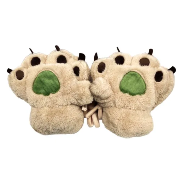 Funny Bear Claw Bear Paw Animal Gloves Beige - Shop at LoveMi