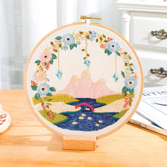 Embroidery Su Embroidery Pastoral Style Diy Self Embroidered Fabric Bag - Shop at LoveMi