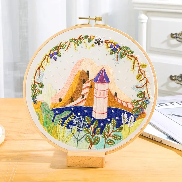 Embroidery Su Embroidery Pastoral Style Diy Self Embroidered Fabric Bag - Shop at LoveMi