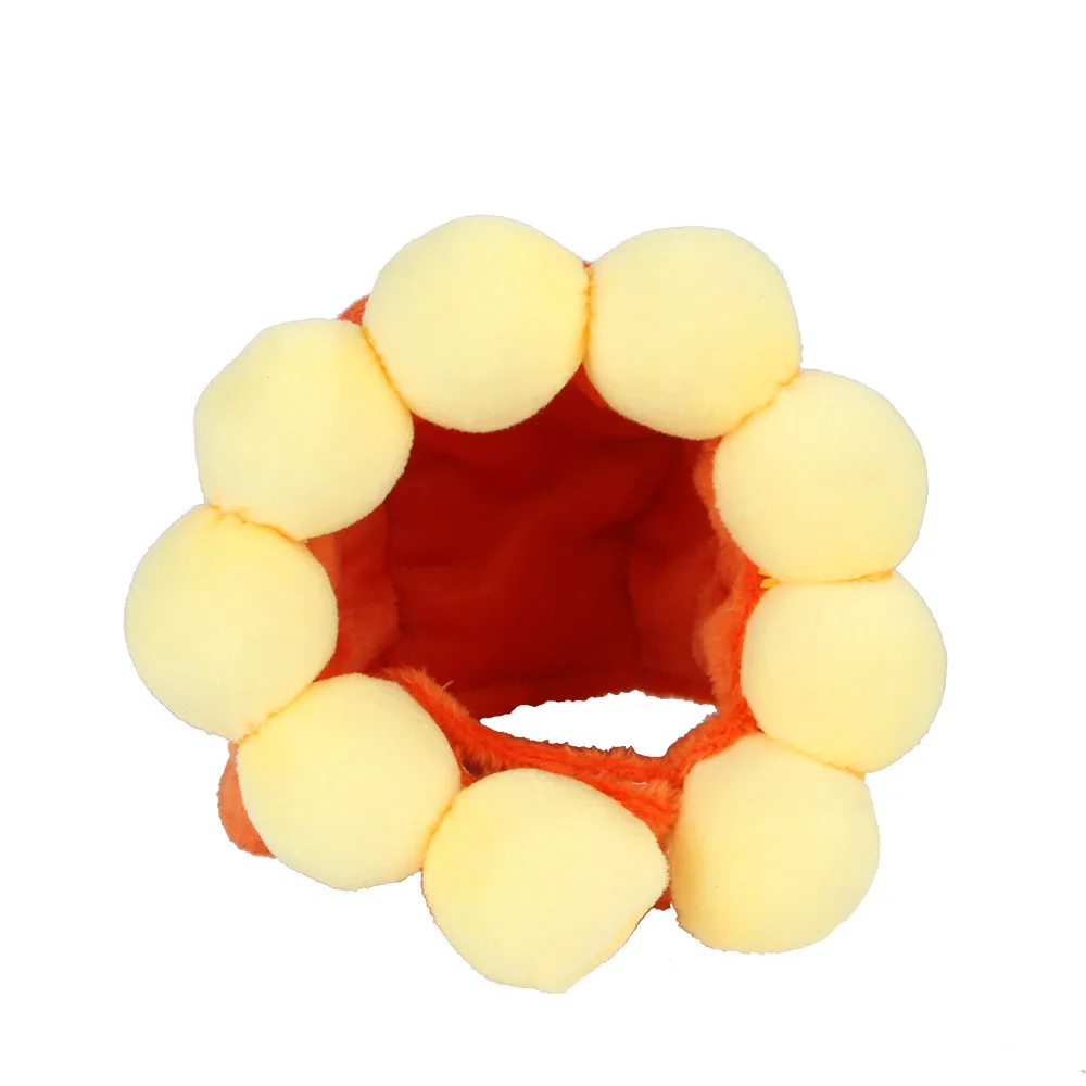 Pet Hat Princess Crown Lace Pearl Headdress Hairpin Long Short Hair Dog Cat Dog Headdress - Sun Flower