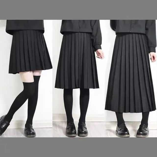 Basic Spring And Summer Plus Size Black Cyan Skirt Short Skirt Mid Skirt Long Skirt Black Skirt - Shop at LoveMi