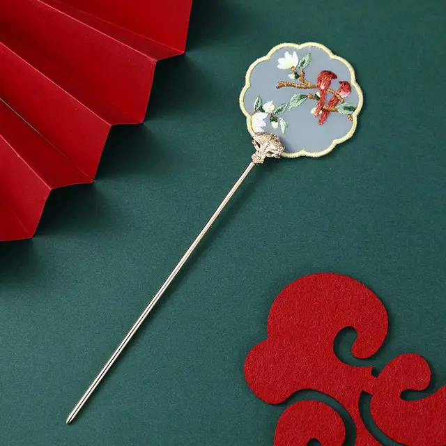 Antique Hairpin Bookmark Su Embroidery Ribbon Embroidery Embroidery - Shop at LoveMi
