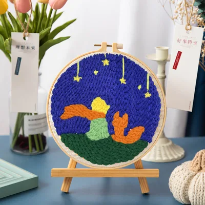 Handmade Diy Woolen Thread Embroidery Kit Vibrato Decompress Russian Poke Embroidery Reverie - Shop at LoveMi