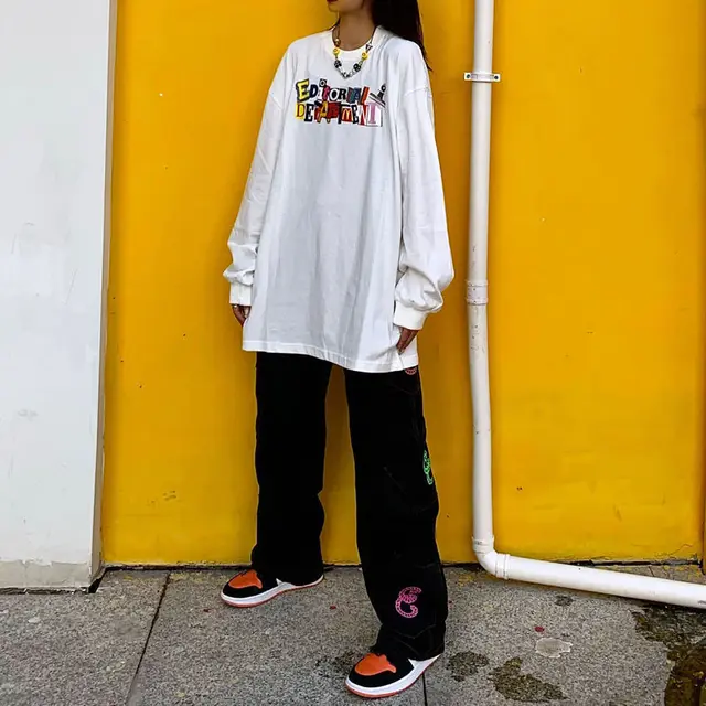 Retro Pocket Oversize Jeans Black - Shop at LoveMi