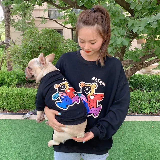 Teddy Kirkiey Short Cat Clothes Kitten Sweater New Dog Parent Child Clothes Terry Cotton Pet Two Legged Clothes In Spring And Autumn Black - Shop at LoveMi