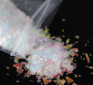 Holographic AB Nail Glitter Flake Sparkly Sequins Irregular Sequins DIY Gel Polish Manicure Nail Art Decorations Accessories - Golden Light Colorful - View 1