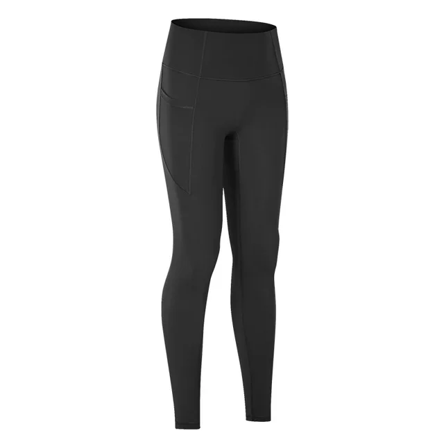Pocket High Waist Yoga Pants Without T Line Black - Shop at LoveMi