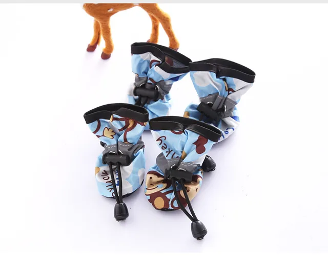 Pet Dog Shoes And Socks Four Seasons Breathable Soft Bottom Non Slip Blue Monkey Shoes - Shop at LoveMi