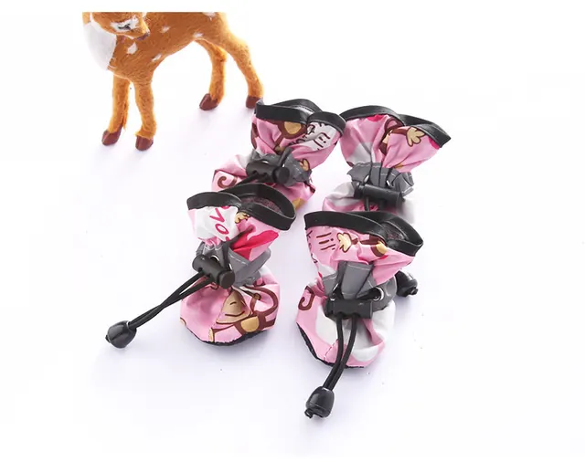 Pet Dog Shoes And Socks Four Seasons Breathable Soft Bottom Non Slip Pink Monkey Shoes - Shop at LoveMi