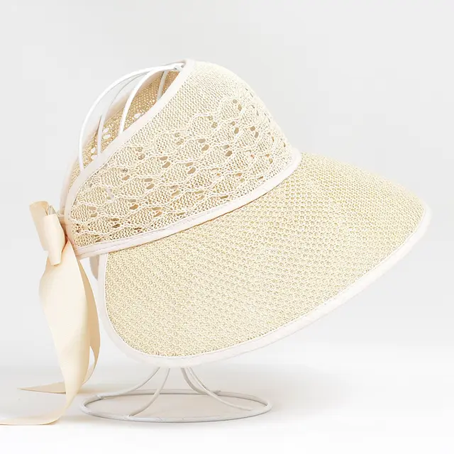 Summer Folding Straw Sun Hat Ladies Beige - Shop at LoveMi