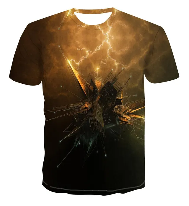 Fox Wolfhead 3D Digital Print Men's Round Collar Tx12 - Shop at LoveMi