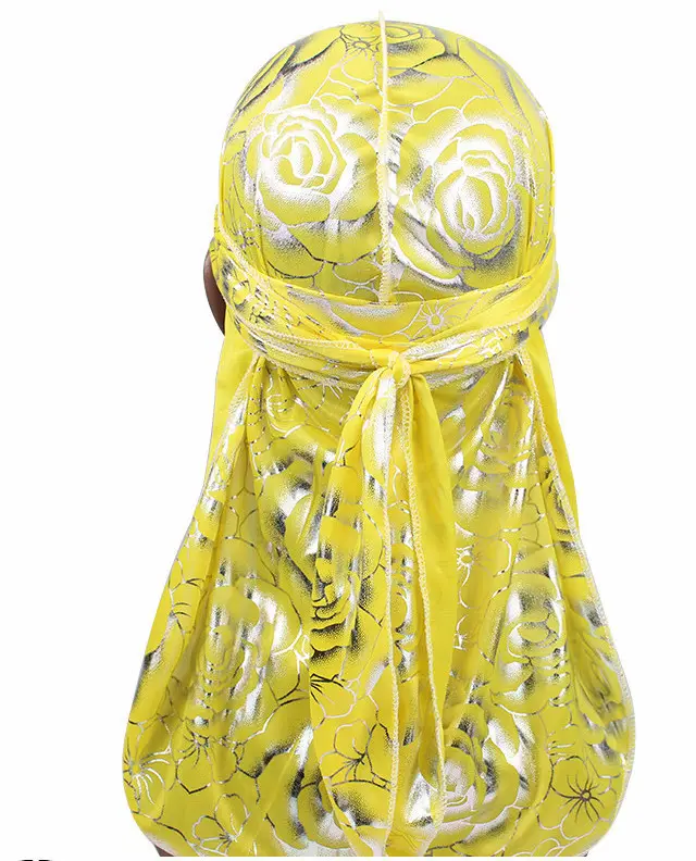 Rose Imitation Silk Long Tail Pirate Hat Toe Cap Golden Rose - Shop at LoveMi