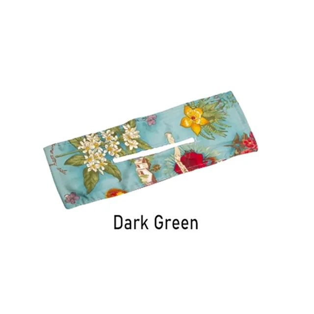 Deft Bun Custom Cross Border New Lightweight French Retro Headband Korean Printing Headband Dark Green - Shop at LoveMi