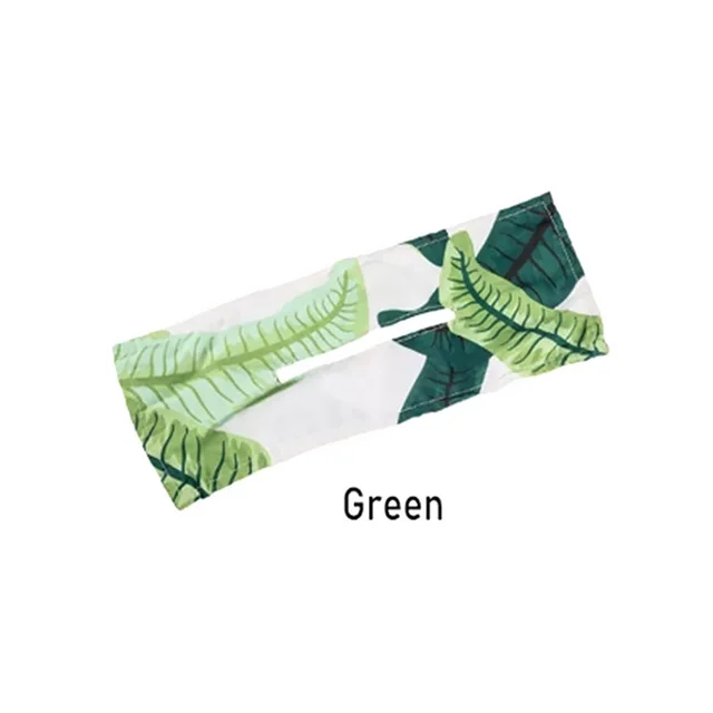Deft Bun Custom Cross Border New Lightweight French Retro Headband Korean Printing Headband Green - Shop at LoveMi