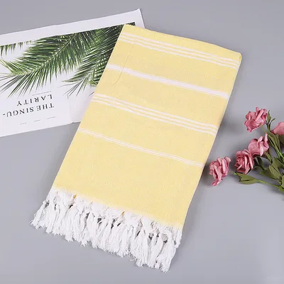 Striped Cotton Turkish Bath Towel Camping Beach Fitness Blanket - Shop at LoveMi