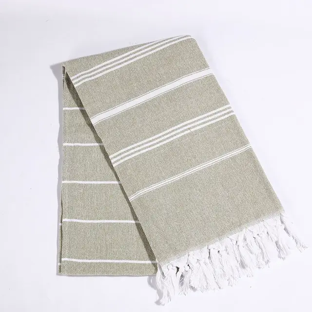 Striped Cotton Turkish Bath Towel Camping Beach Fitness Blanket N - Shop at LoveMi