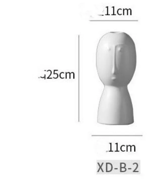 Ceramic Vase Decoration Dried Flower Art Face Flower 2Style - Shop at LoveMi