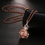 Rose Gold Cage With Chain