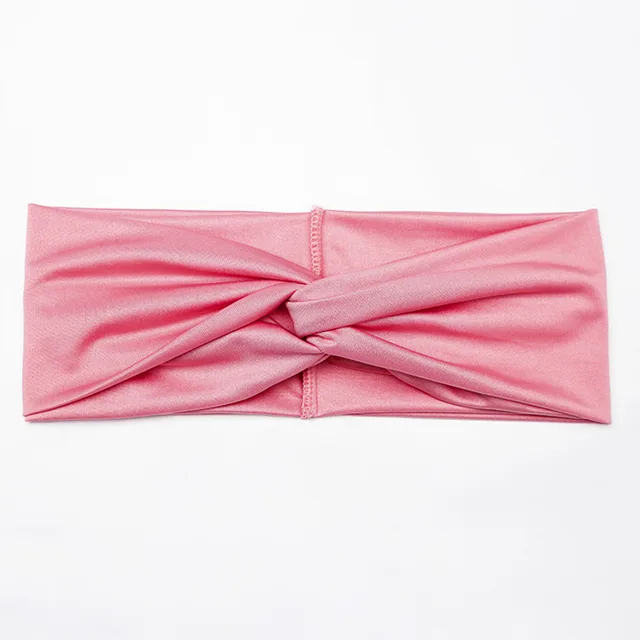 European And American New Women'S Sports Yoga Hairband Fashion Cross Headband Solid Color High Elastic Sports Headdress Claret Red - Shop at LoveMi
