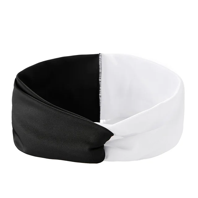 European And American New Women'S Sports Yoga Hairband Fashion Cross Headband Solid Color High Elastic Sports Headdress Orange To Royal Blue - Shop at LoveMi