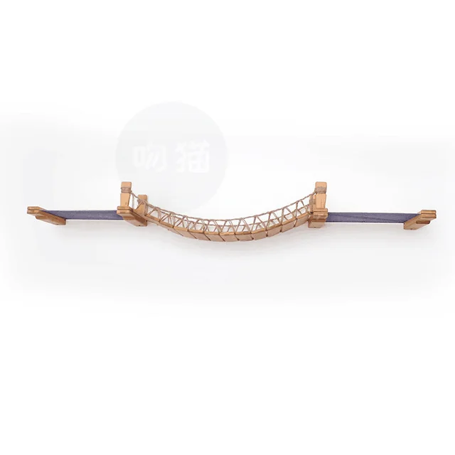 Cat Suspension Bridge Rope Ladder Hemp Rope Soft Ladder Wooden Bridge Solid Wood Cat Wall Climbing Frame Pet Furniture Cat Bridge Wall Hanging Type... - Shop at LoveMi