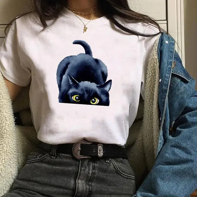Cute Cat Love Men And Women Couple Suit Plus Size Short Sleeve White9 - Shop at LoveMi