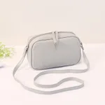 Small Square Bag Fashion Simple One-shoulder Messenger Bag - Gray