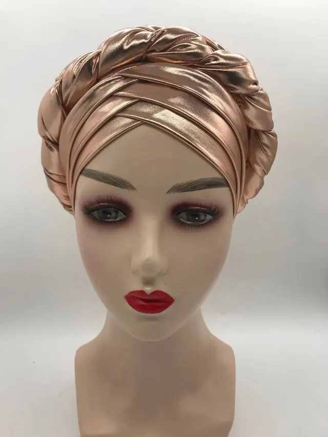 Three Layer Brim Milk Silk Bronzing Braid Head Champagne - Shop at LoveMi