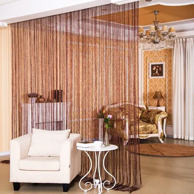 Door Curtain Dilver Thread Curtain Partition Curtain Hanging Curtain Window Screen Dark Coffee - Shop at LoveMi