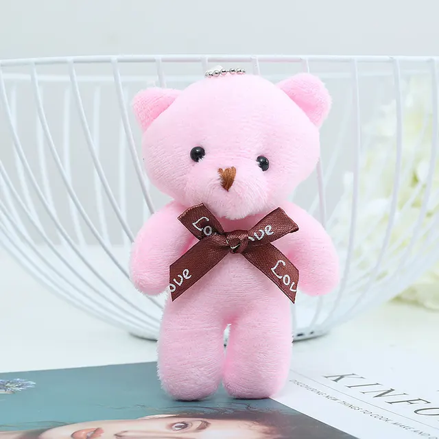Cute Bear Pendant Plush Bag Pendant Pink - Shop at LoveMi