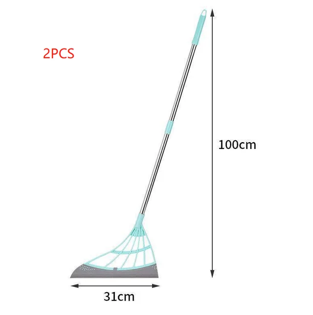 Detachable Mop Without Leaving Marks Floor Wiper Bathroom Household Cleaning Tools Light Blue2Pcs - Shop at LoveMi