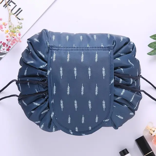 Cosmetic Bag Korean Small Oxford Cloth White Feathers On Blue Backgro - Shop at LoveMi