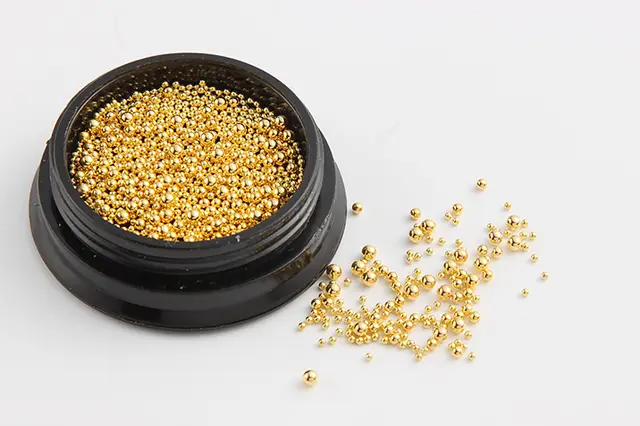New Style Japanese Nail Polish Glue Big And Small Steel Ball Gold And Silver Mixed Nail Decoration Steel Ball Mixed - Shop at LoveMi