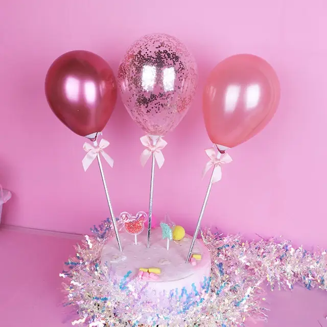 Three Sticks Of Bright Vermicelli With Three color Balloons, Cake Baking Decoration Purple - Shop at LoveMi