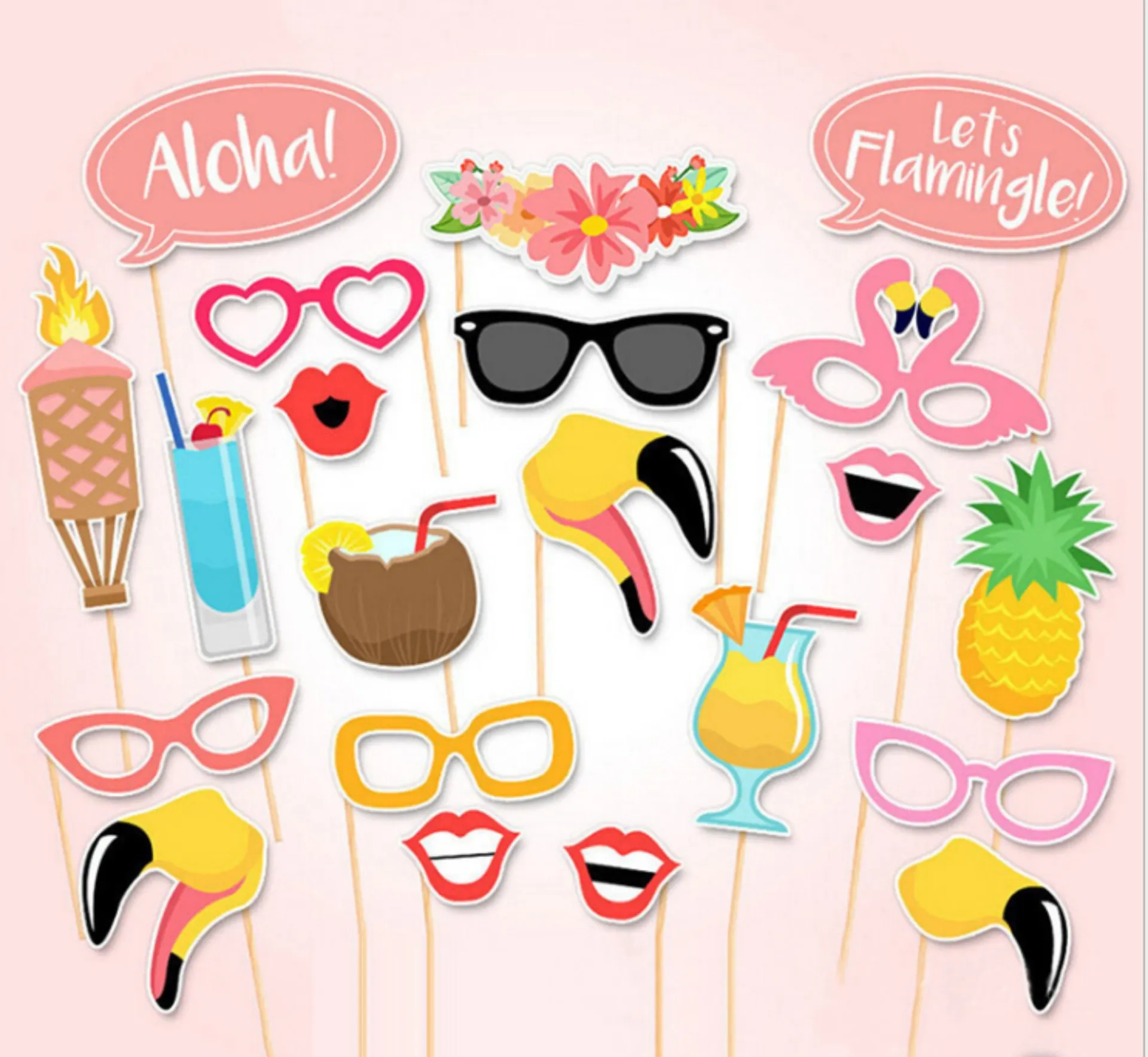 New Flamingo Beach Holiday Hawaii Wedding Party Couple - Photo Color - View 1