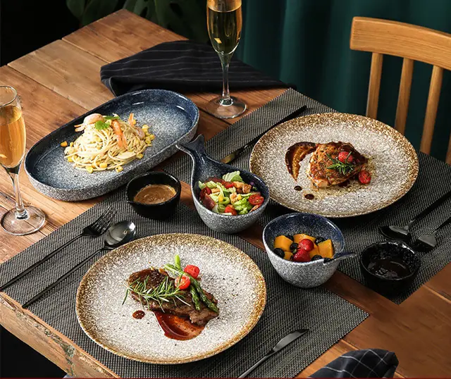 Household Two People Western Food Knife Fork Spoon Steak Plate 4 Style - Shop at LoveMi