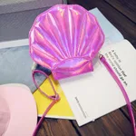 Fashion Brand Design Laser Sweet Shell Chain Shoulder Bag Clutch Bag Girl'S Messenger Handbag Flap - Purple