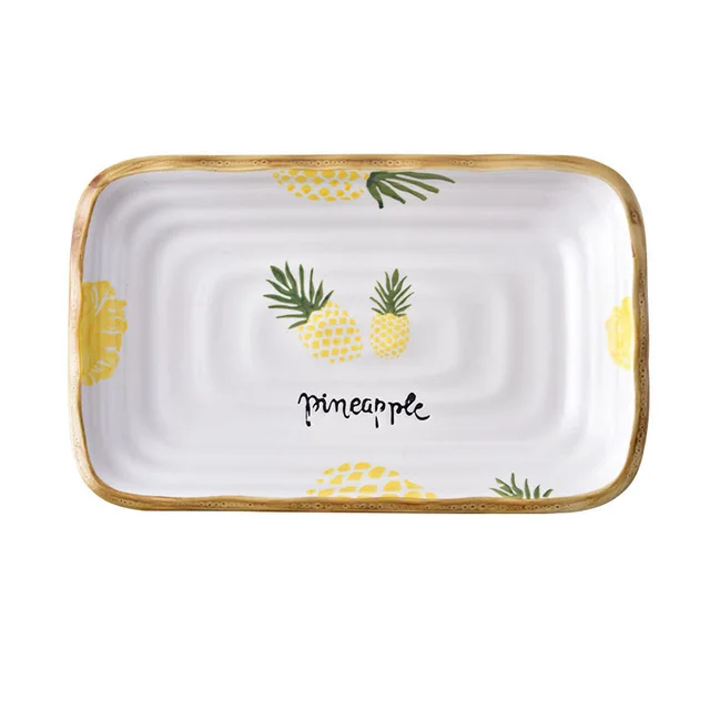 Plate Dish Plate Household Ceramic Dish Dinner Plate Net Celebrity Creative Square Plate Japanese Disc Tableware Set 12 Style - Shop at LoveMi