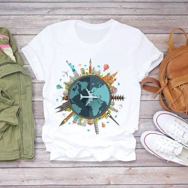 Plant Flower Pattern Printed T Shirt Modal Wildflower Short Sleeve - Shop at LoveMi