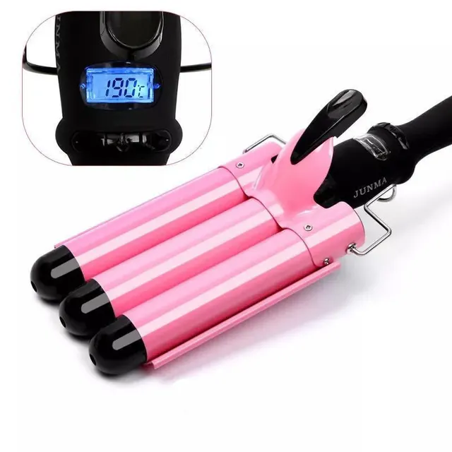 Small Curling Iron Water Corrugated Three Tube Electric Curling Iron Us - Shop at LoveMi