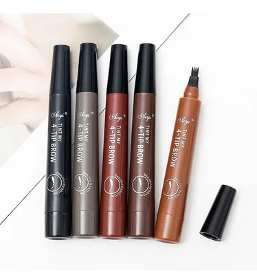 Four Forked Water Eyebrow Pencil Four Head Eyebrow Pencil Set - Shop at LoveMi