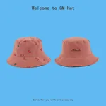 Tie-dyed Fisherman Hat Female Double-sided Thin Style Leisure Travel Sunshade Flat Top Basin - Watermelon Brick Red