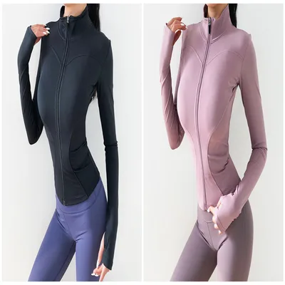 Crop Tops Sweatshirts Gym Jacket Fitness Coat Set S - Shop at LoveMi